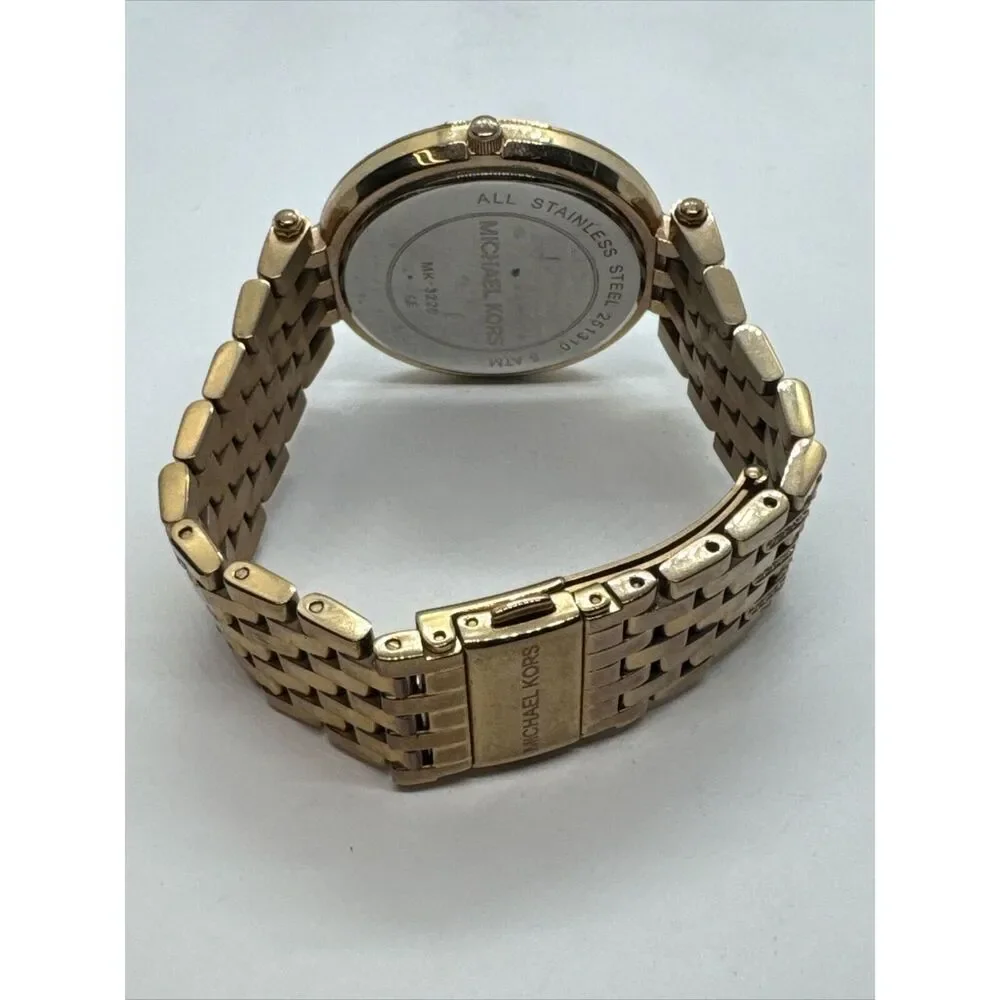 Michael Kors Darci MK3220 Womens Rose Gold Analog Dial Quartz Wrist Watch JNA409